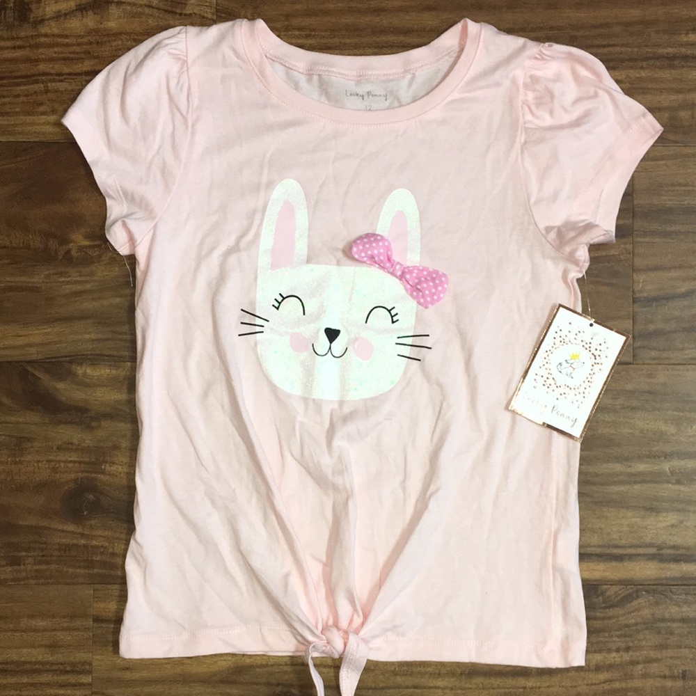 Pink Bunny Graphic T-Shirt